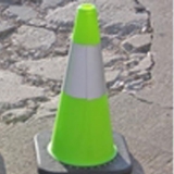 Lime-Green Traffic Cones Reflective Collar 18"